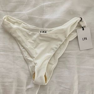 NWT LPA White Bathing Suit Bottoms - Size Small